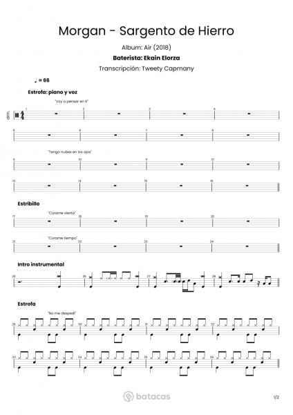 Cómo tocar Sargento de Hierro de Morgan en batería