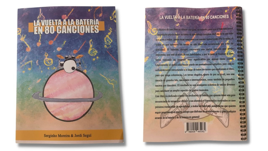 La vuelta a la batería en 80 canciones - portada y contraportada