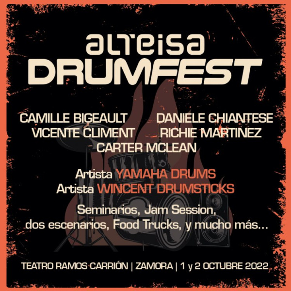 Descubre a los artistas de Alteisa DrumFest 2022: Carter McLean, Camille Bigeault, Vicente Climent y más