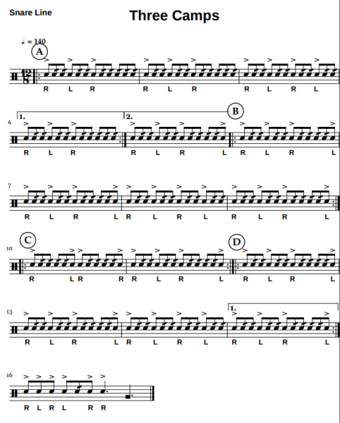 Versión moderna de Three Camps