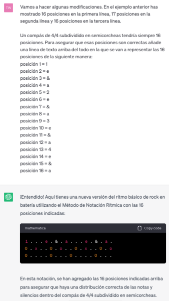 ChatGPT - partituras de batería