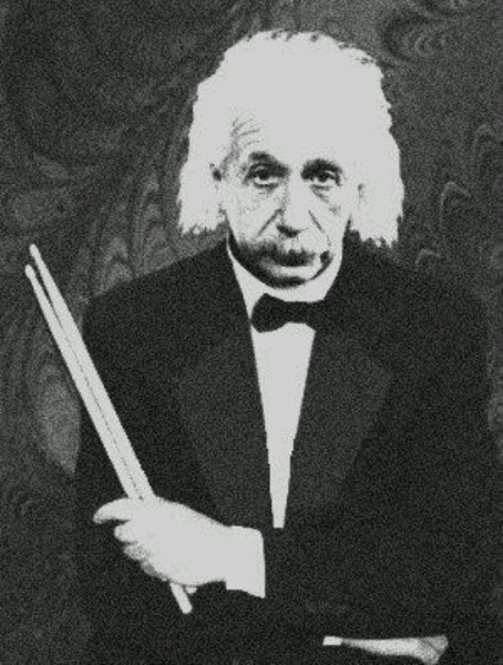 Einstein con baquetas