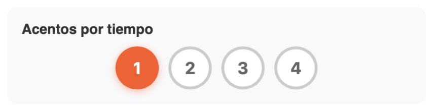 Acentos en metrónomo online