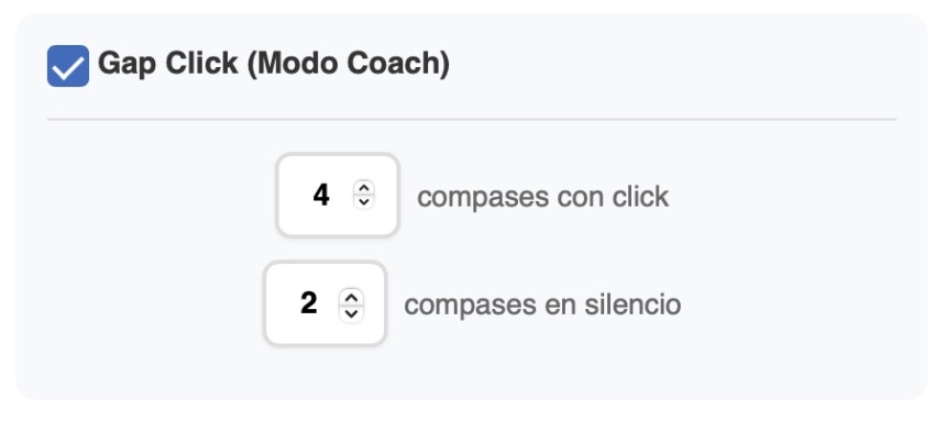 Gap Click en metrónomo online