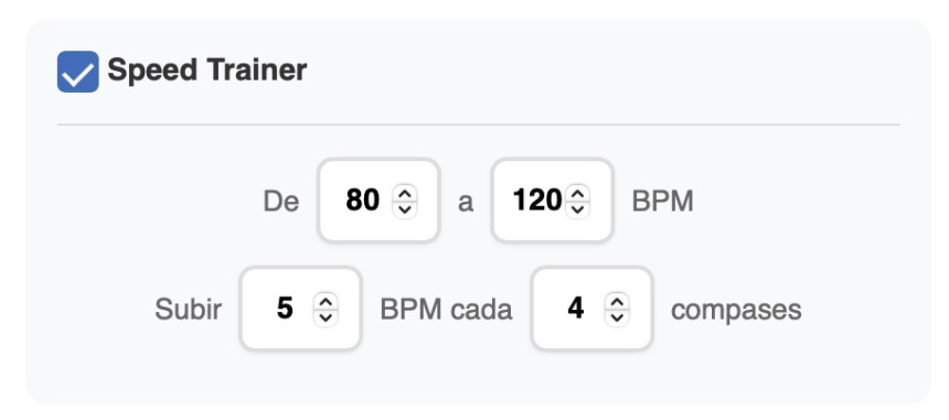 Speed Trainer en metrónomo online