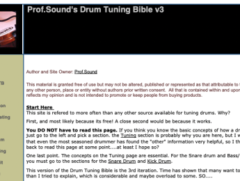 Drum tuning bible de Scott Johnson "Prof.Sound"