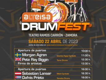 Artistas y horarios confirmados para Alteisa DrumFest 2023